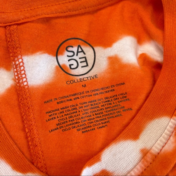 Sage Collective Tie Dye Striped Boxy Tank Top Sleeveless Crew Neck - Picture 5 of 8